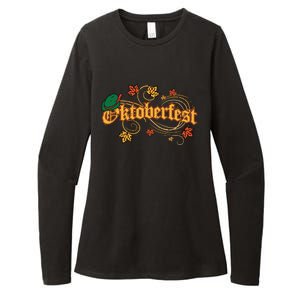 Oktoberfest Fall Autumn Leaves German Costume Womens CVC Long Sleeve Shirt