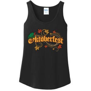 Oktoberfest Fall Autumn Leaves German Costume Ladies Essential Tank