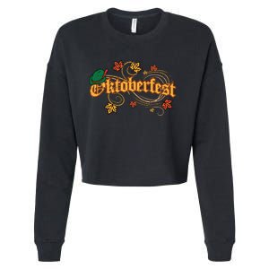 Oktoberfest Fall Autumn Leaves German Costume Cropped Pullover Crew