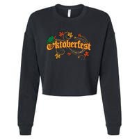 Oktoberfest Fall Autumn Leaves German Costume Cropped Pullover Crew