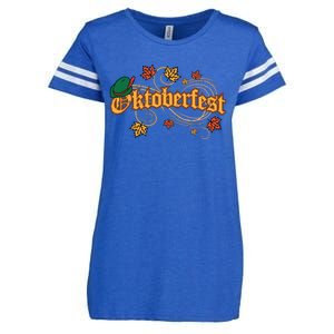 Oktoberfest Fall Autumn Leaves German Costume Enza Ladies Jersey Football T-Shirt