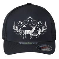 Outdoor Forest Animal Wildlife Mountains Nature Trees Deer Flexfit Unipanel Trucker Cap