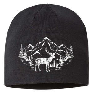 Outdoor Forest Animal Wildlife Mountains Nature Trees Deer Sustainable Beanie