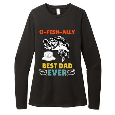 O Fish Ally Best Dad Ever Fisherman Lake Fishing Fathers Day Womens CVC Long Sleeve Shirt