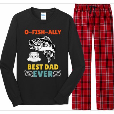 O Fish Ally Best Dad Ever Fisherman Lake Fishing Fathers Day Long Sleeve Pajama Set