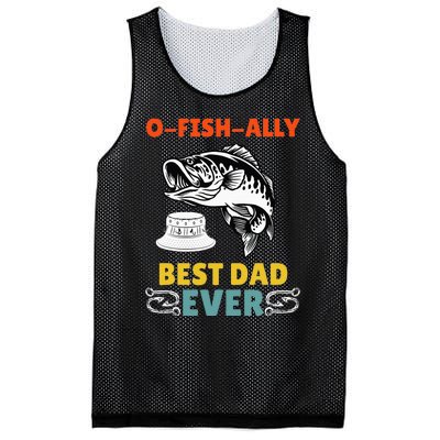 O Fish Ally Best Dad Ever Fisherman Lake Fishing Fathers Day Mesh Reversible Basketball Jersey Tank