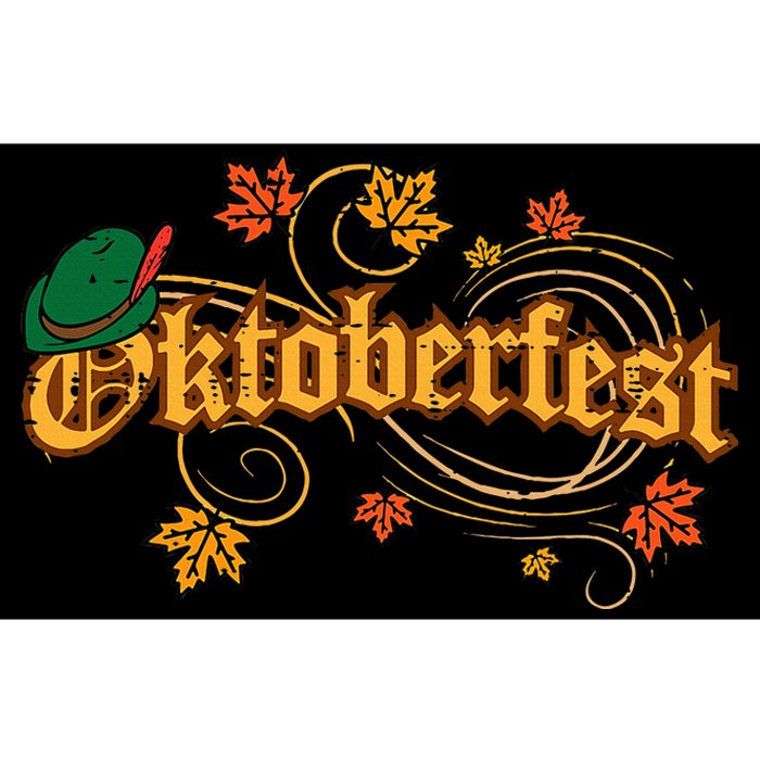 Oktoberfest Fall Autumn Leaves German Costume Bumper Sticker