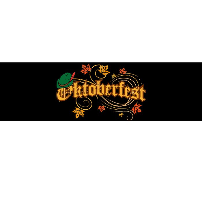 Oktoberfest Fall Autumn Leaves German Costume Bumper Sticker