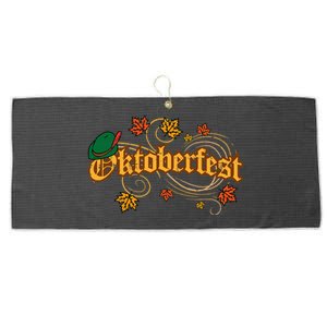 Oktoberfest Fall Autumn Leaves German Costume Large Microfiber Waffle Golf Towel