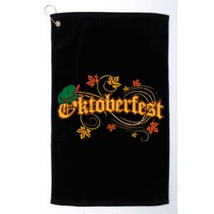 Oktoberfest Fall Autumn Leaves German Costume Platinum Collection Golf Towel