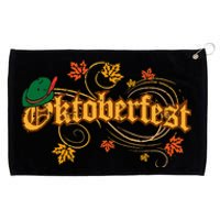 Oktoberfest Fall Autumn Leaves German Costume Grommeted Golf Towel