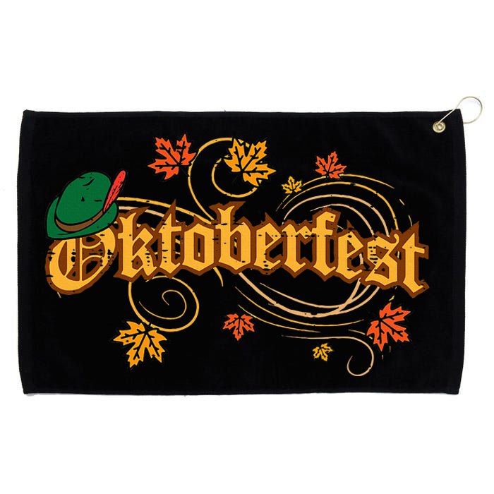 Oktoberfest Fall Autumn Leaves German Costume Grommeted Golf Towel