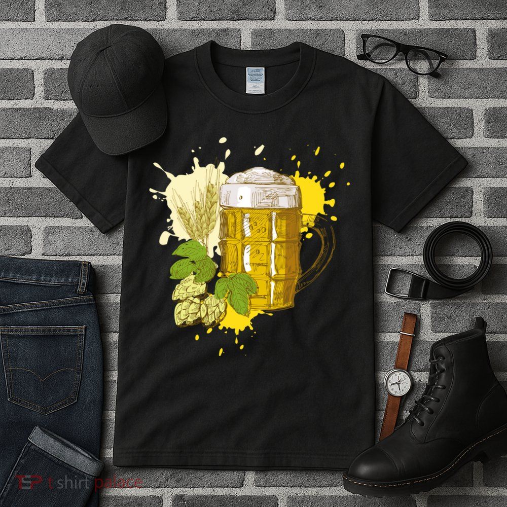 Oktoberfest Fall Autumn Beer Splatter Tall T-Shirt