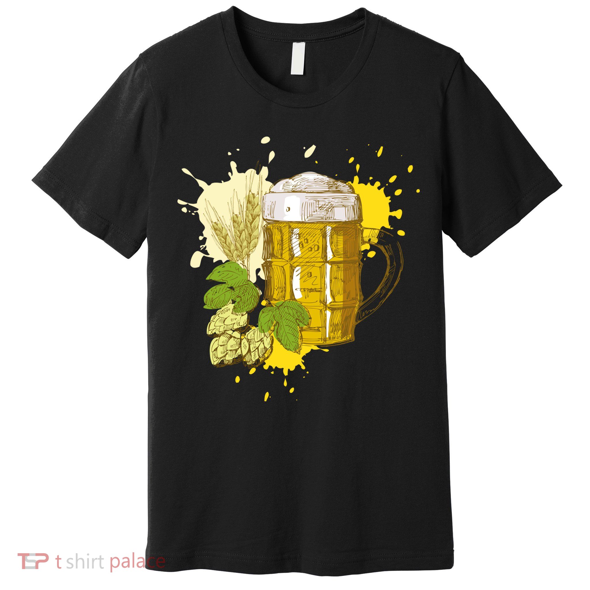 Oktoberfest Fall Autumn Beer Splatter Premium T-Shirt