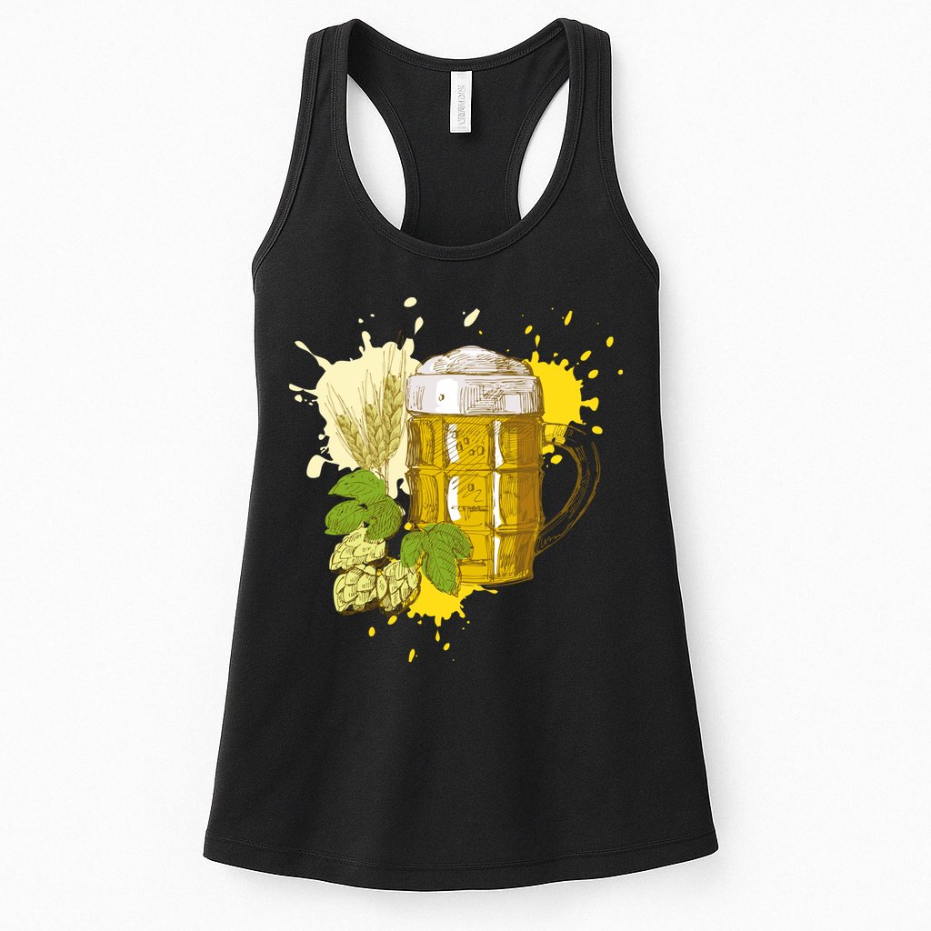Oktoberfest Fall Autumn Beer Splatter Womens Tank Top