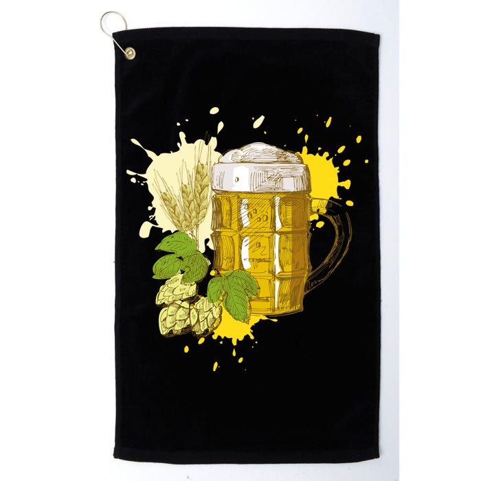 Oktoberfest Fall Autumn Beer Splatter Golf Towel