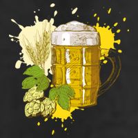 Oktoberfest Fall Autumn Beer Splatter Golf Towel