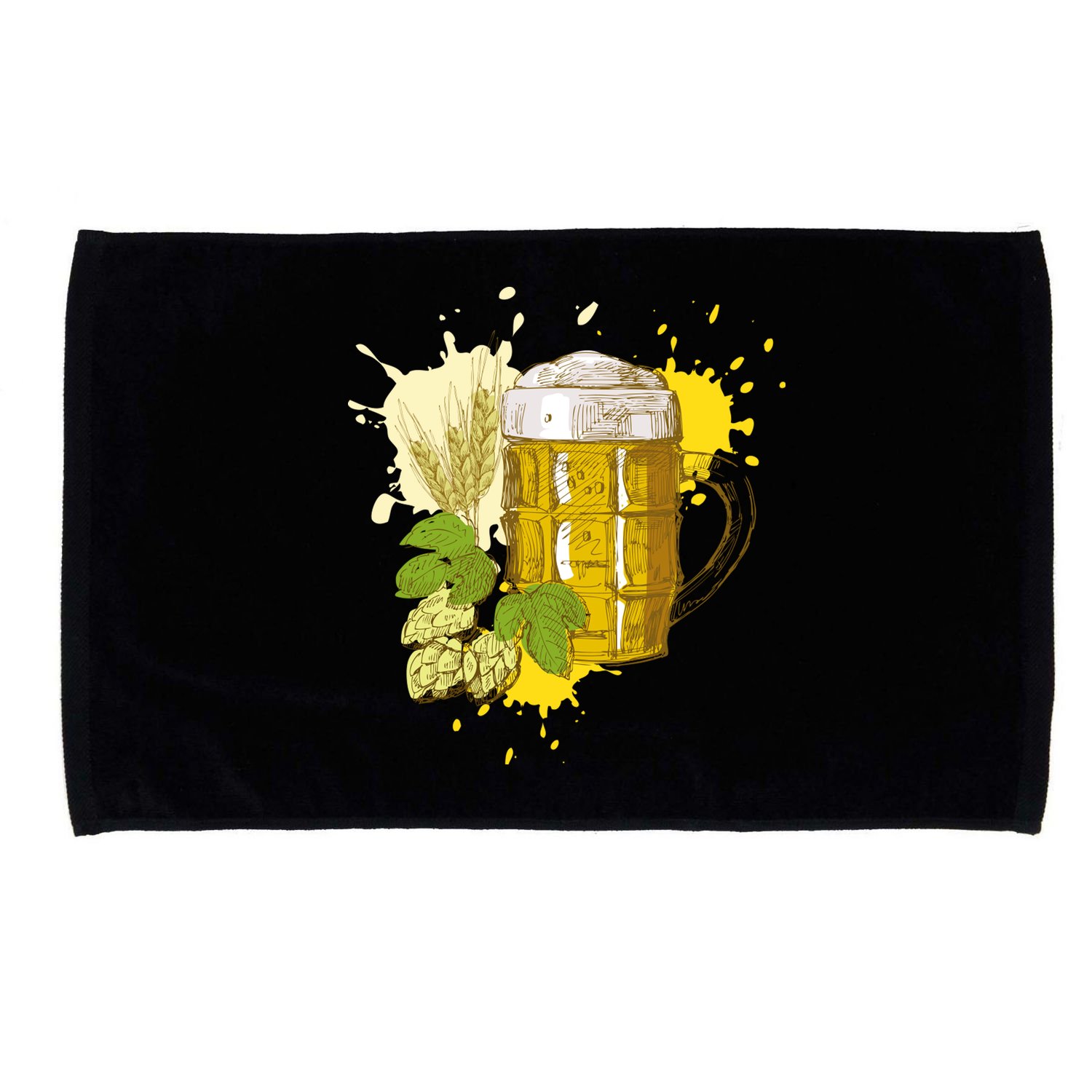 Oktoberfest Fall Autumn Beer Splatter Microfiber Hand Towel