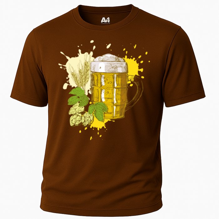 Oktoberfest Fall Autumn Beer Splatter Performance Shirt
