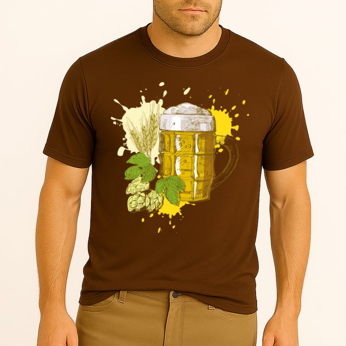 Oktoberfest Fall Autumn Beer Splatter Performance Shirt