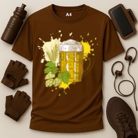 Oktoberfest Fall Autumn Beer Splatter Performance Shirt