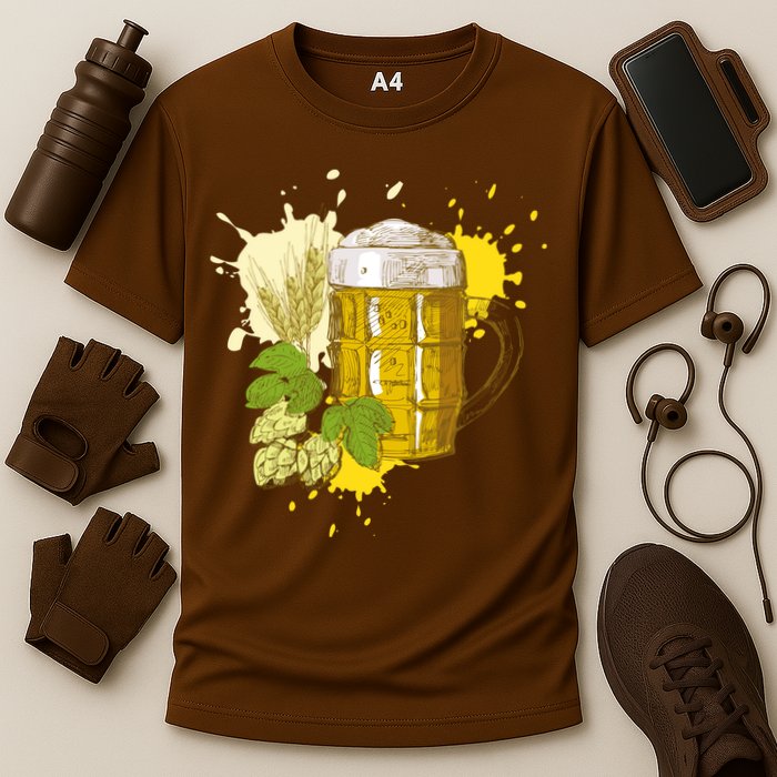 Oktoberfest Fall Autumn Beer Splatter Performance Shirt
