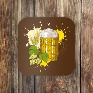 Oktoberfest Fall Autumn Beer Splatter Coaster