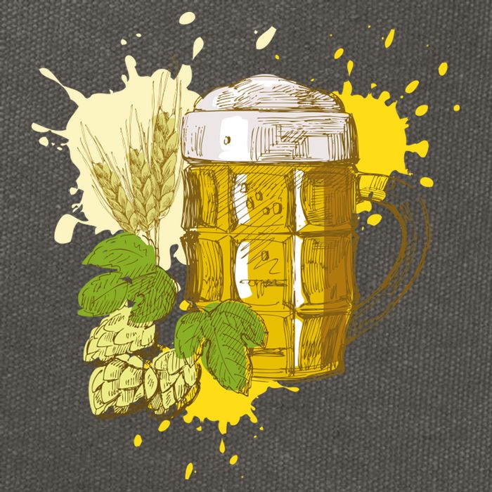 Oktoberfest Fall Autumn Beer Splatter Cotton Canvas Backpack