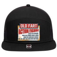 Old Fart Action Figure Loaded With Opinions 7 Panel Mesh Trucker Snapback Hat