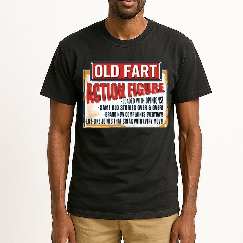 Old Fart Action Figure Loaded With Opinions Tall T-Shirt
