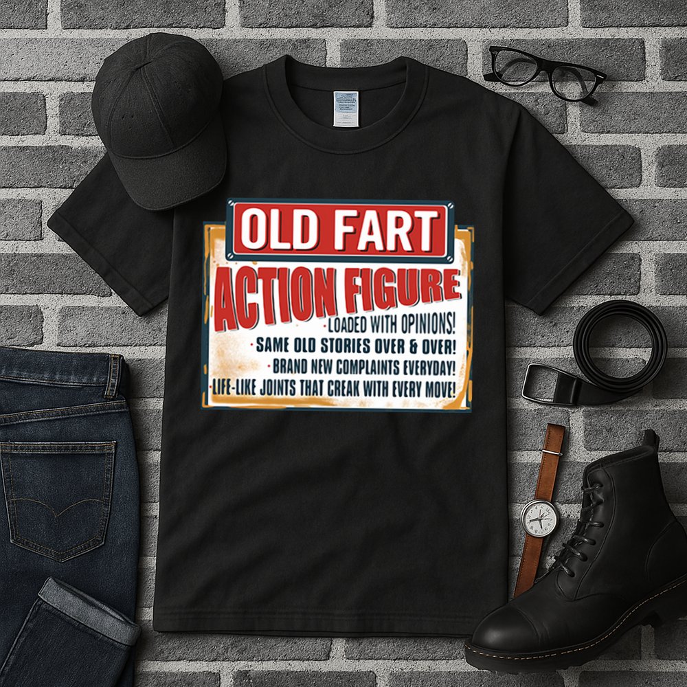 Old Fart Action Figure Loaded With Opinions Tall T-Shirt