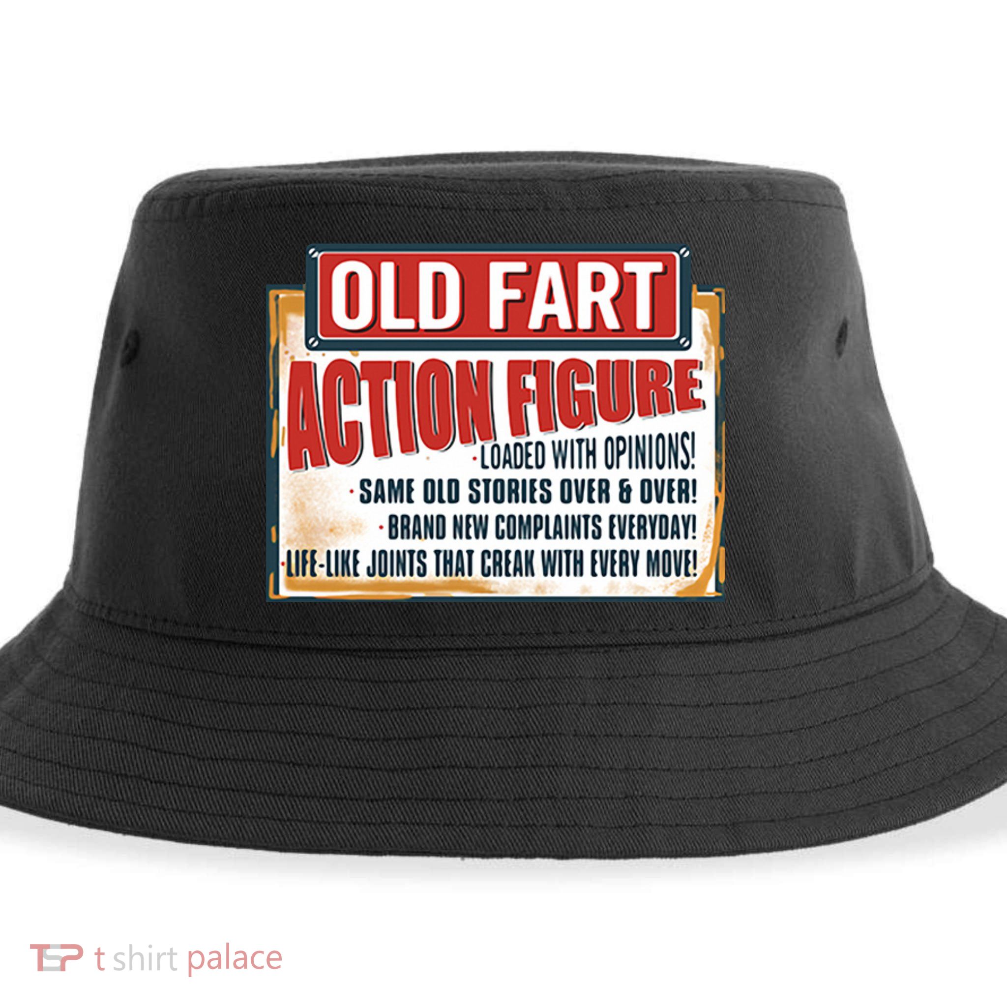 Old Fart Action Figure Loaded With Opinions Sustainable Bucket Hat