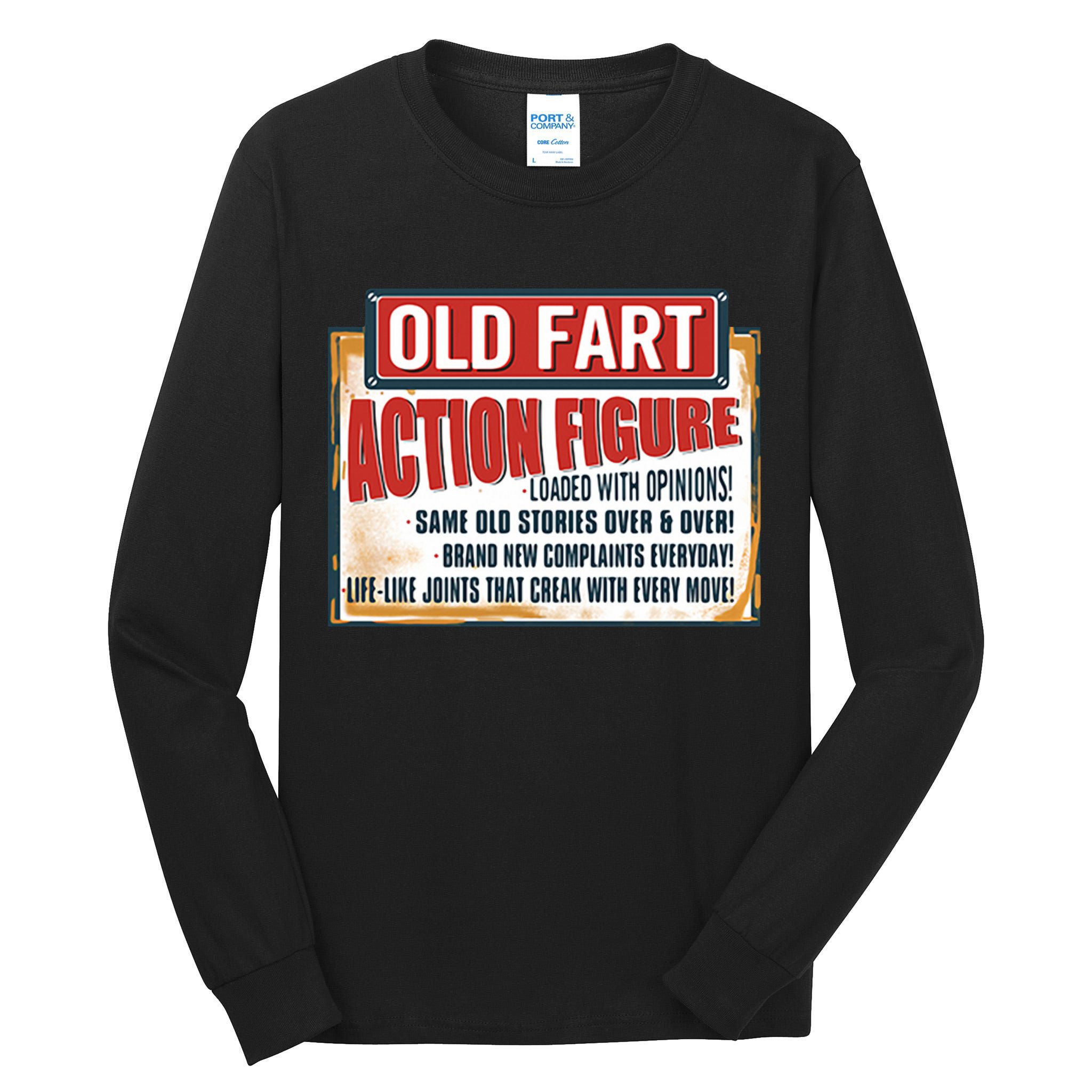 Old Fart Action Figure Loaded With Opinions Tall Long Sleeve T-Shirt