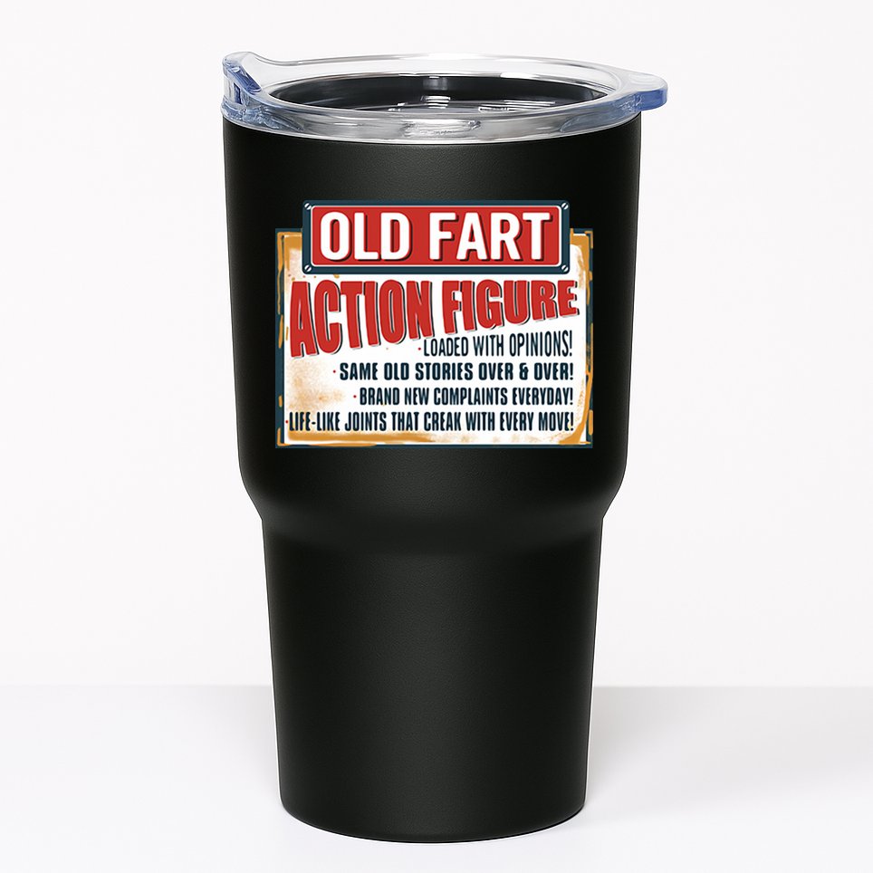 Old Fart Action Figure Loaded With Opinions Tumbler
