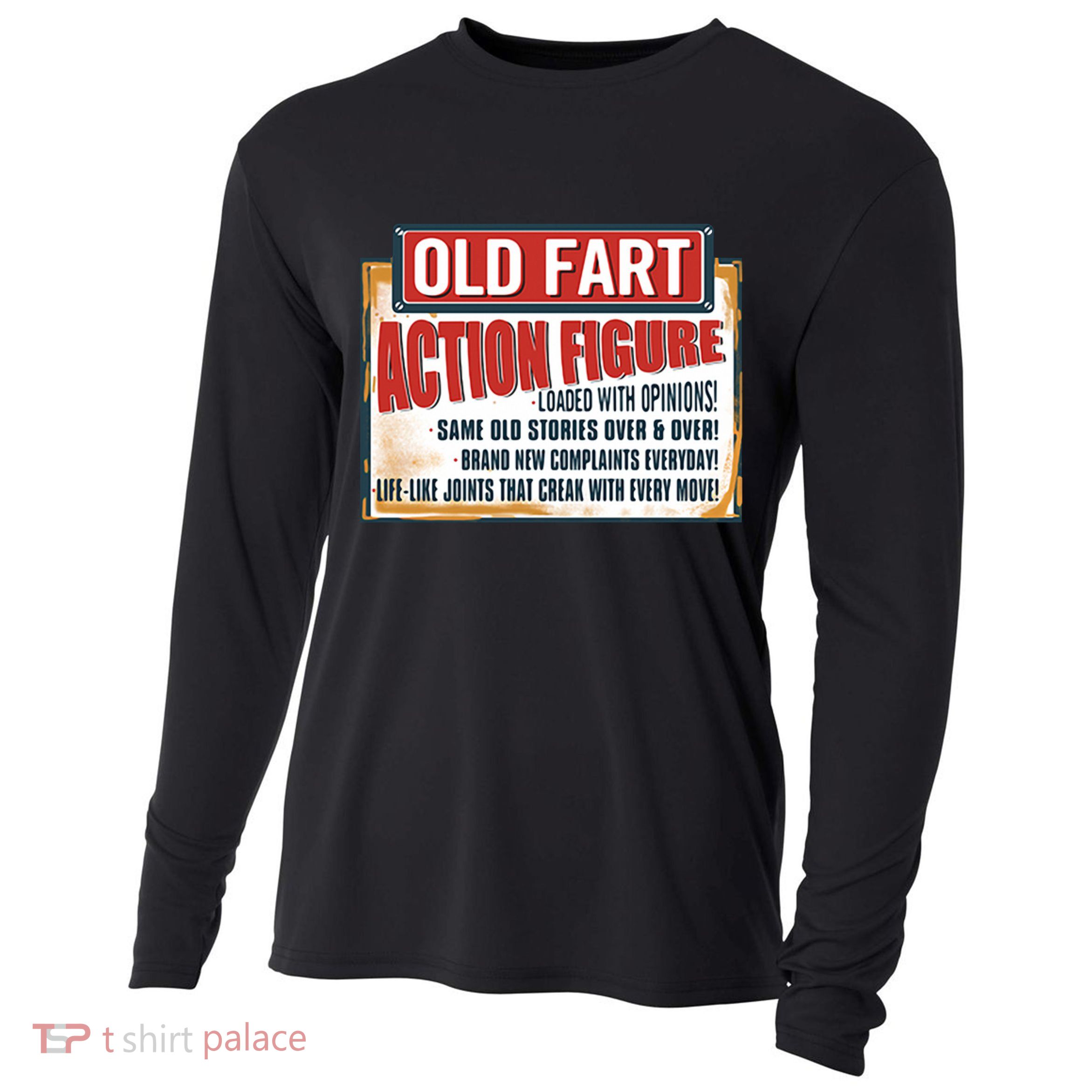 Old Fart Action Figure Loaded With Opinions Cooling Performance Long Sleeve Crew