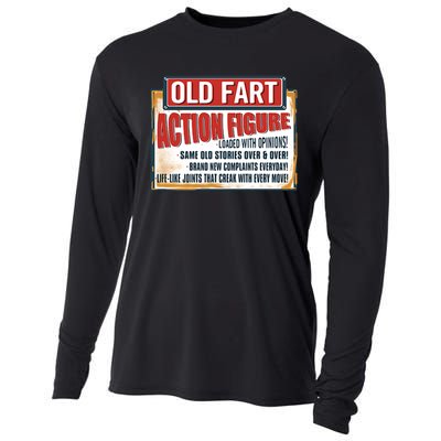 Old Fart Action Figure Loaded With Opinions Cooling Performance Long Sleeve Crew