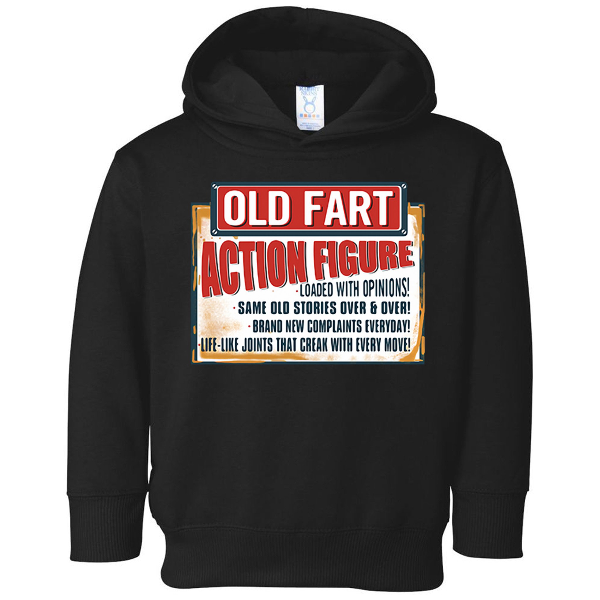 Old Fart Action Figure Loaded With Opinions Toddler Hoodie