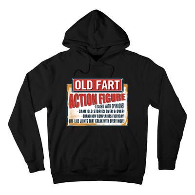 Old Fart Action Figure Loaded With Opinions Tall Hoodie