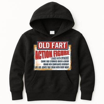 Old Fart Action Figure Loaded With Opinions Kids Hoodie