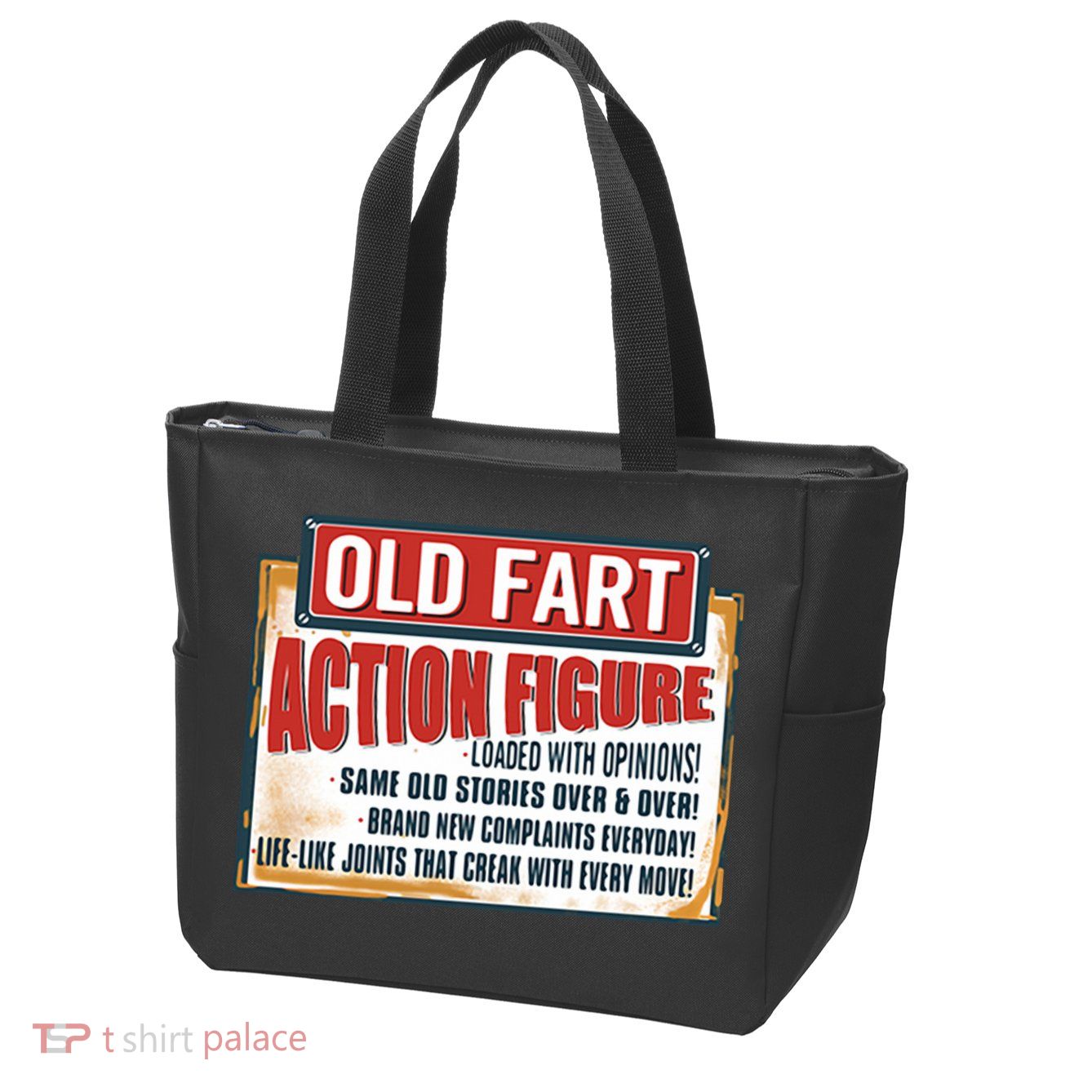 Old Fart Action Figure Loaded With Opinions Zip Tote Bag