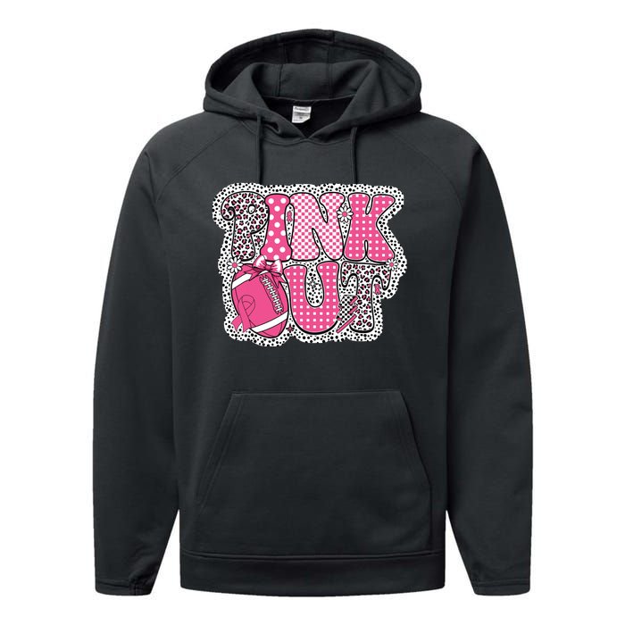 Out Football Breast Cancer Awareness Performance Fleece Hoodie