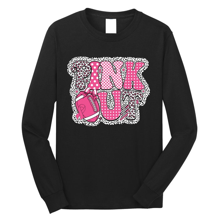 Out Football Breast Cancer Awareness Long Sleeve Shirt