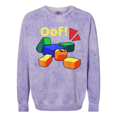 OOF! Funny Blox Noob Gamer Gifts For Gamers Colorblast Crewneck Sweatshirt