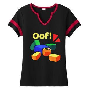 OOF! Funny Blox Noob Gamer Gifts For Gamers Ladies Halftime Notch Neck Tee