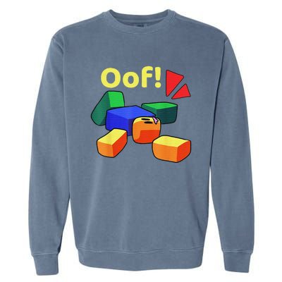 OOF! Funny Blox Noob Gamer Gifts For Gamers Garment-Dyed Sweatshirt