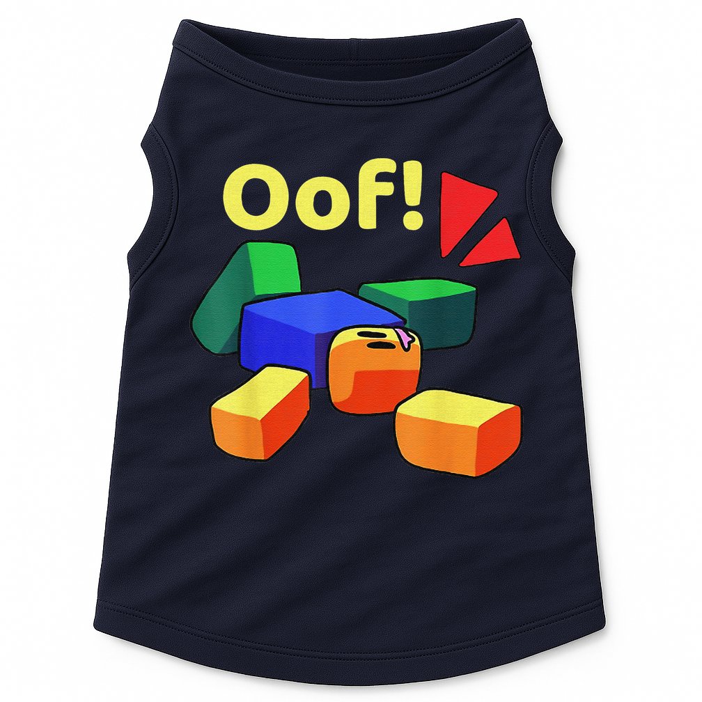 OOF! Funny Blox Noob Gamer Gifts For Gamers Doggie Tank