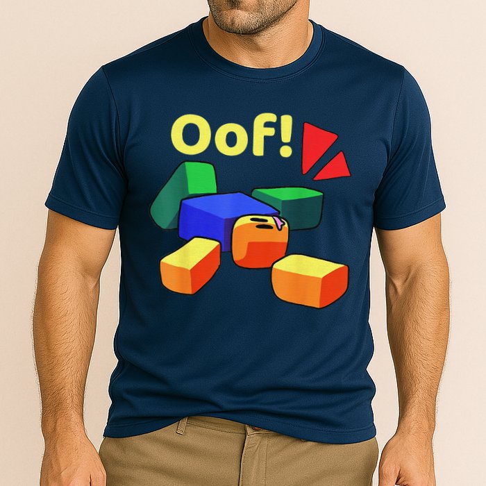 OOF! Funny Blox Noob Gamer Gifts For Gamers Cooling Performance Crew T-Shirt