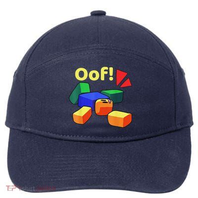 OOF! Funny Blox Noob Gamer Gifts For Gamers 7-Panel Snapback Hat