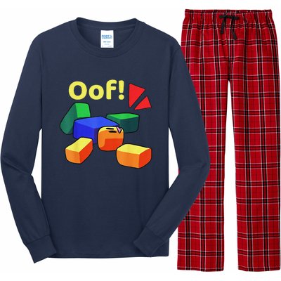 OOF! Funny Blox Noob Gamer Gifts For Gamers Long Sleeve Pajama Set