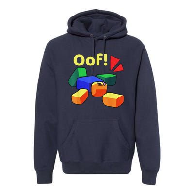 OOF! Funny Blox Noob Gamer Gifts For Gamers Premium Hoodie